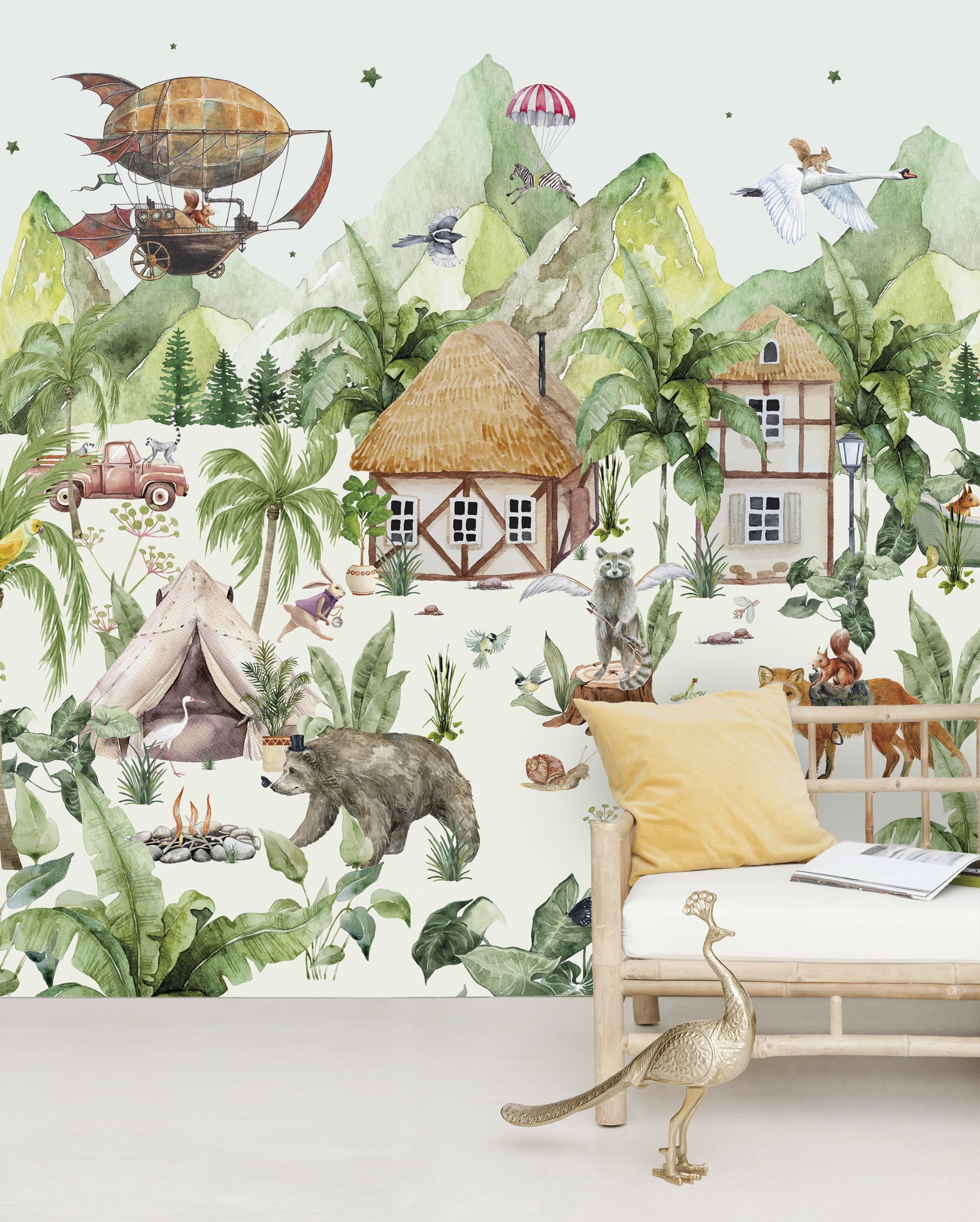 Magical village Mural - Mur-Basic-Magical-Village-4*2.80 fra Creative ...