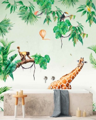 Picture of Monkey Jungle Wallpaper Mural 4mx2.80 - MUR-MonkeyJun-Basic-4*2.80