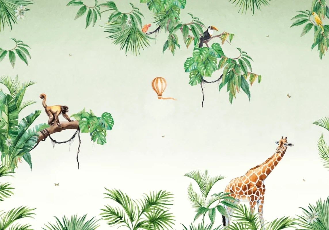 Bild på Monkey Jungle Wallpaper Mural 4mx2.80 - MUR-MonkeyJun-Basic-4*2.80