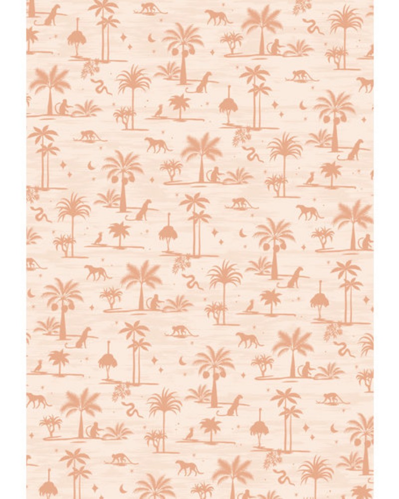 Bild på Jungle Silhouette Pink  - Mur-Basic-Jungle-Silhouette-Pink-4*2.80