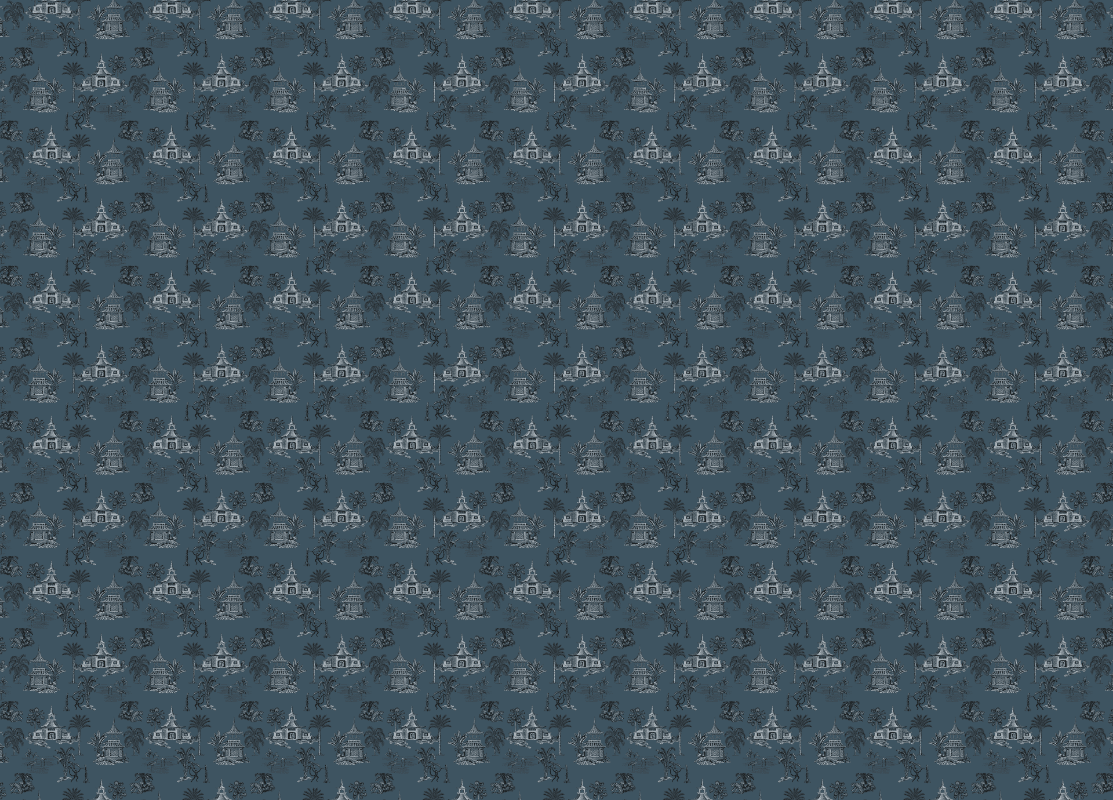 Bild på Oriental Teahouse Blues Blue - MUR-BASIC-Orteabluesblue4