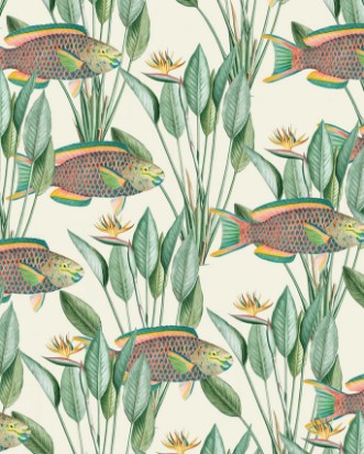 Bild på Parrot Fish Wallpaper Mural 4mx2.80 - MUR-ParFish-Basic-4*2.80