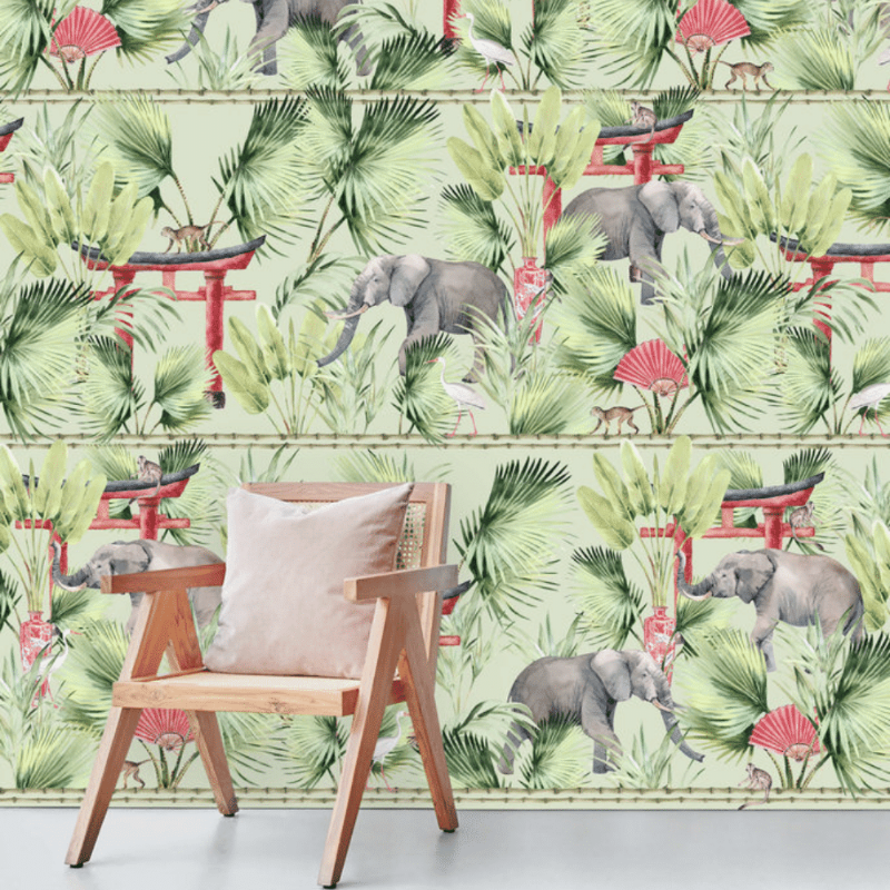 Picture of Ritual Elephant Mural - Mur-Basic-RitEle-4*2.80