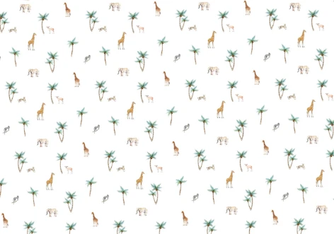 Bild på Savannah Palm Tree Wallpaper Mural 4mx2.80 - MUR-Savannah-Basic-4*2.80