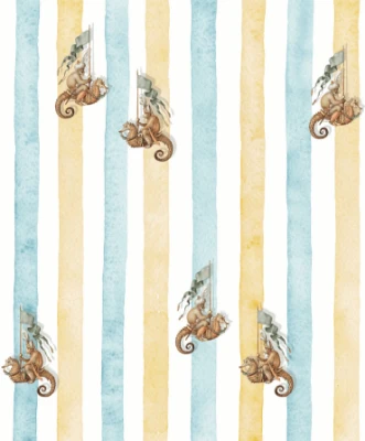 Picture of Seahorse Riders Yellow & Blue - PW-Seahridersyellowblue