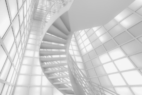 Afbeeldingen van Stairs in White