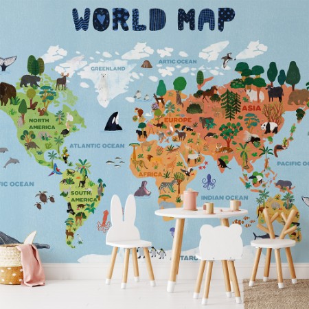 Afbeeldingen van World map for kids