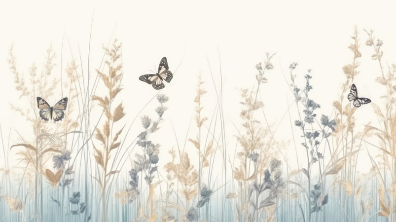 Butterfly Meadow photowallpaper Wallpassion
