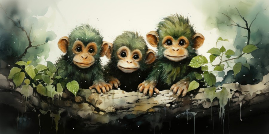 Afbeeldingen van Three Monkeys