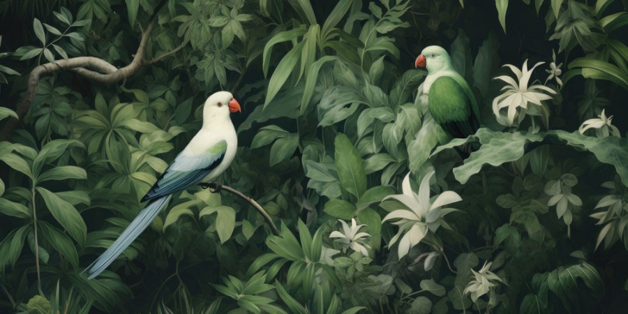 Tropical Birds photowallpaper Wallpassion