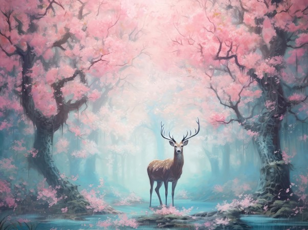 Fairytale Deer photowallpaper Wallpassion