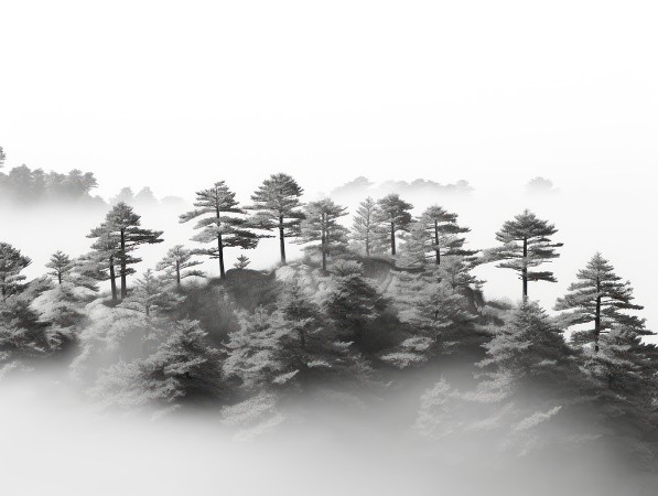 Foggy Trees photowallpaper Wallpassion