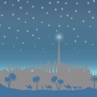 Picture of Blue Dubai Landscape - SK10021