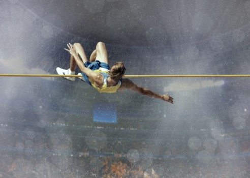 Bild på Athlete in action of high jump