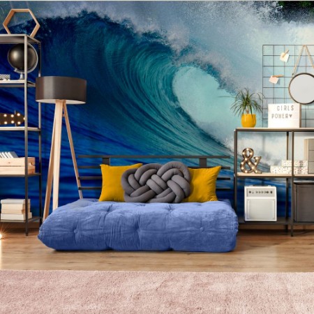Bild på Blue ocean surfing wave