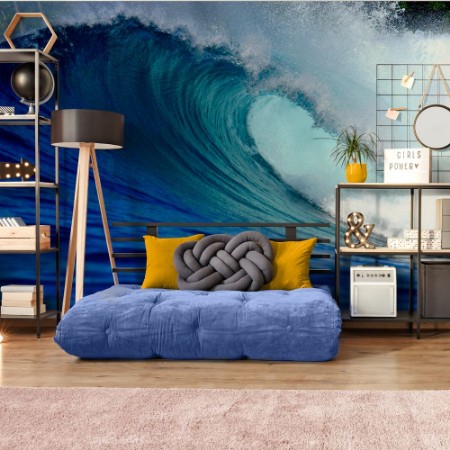 Picture of Blue ocean surfing wave