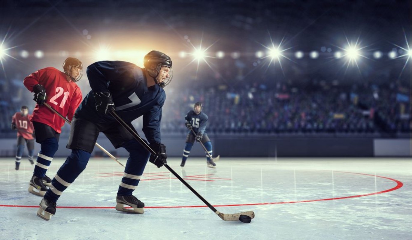 Picture of Hockey Player on Ice