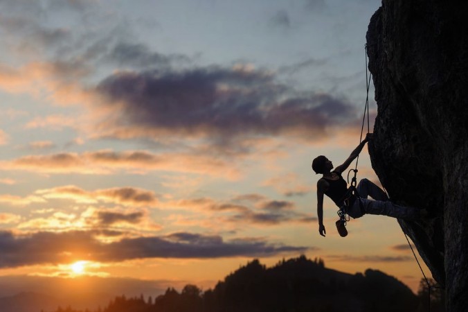 Picture of Rock Climbing at Sunset