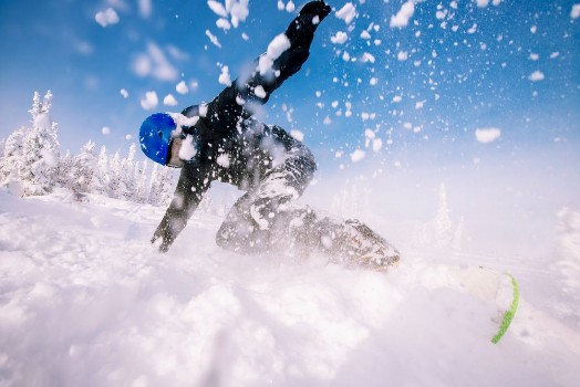 Picture of Snowboarder in Action