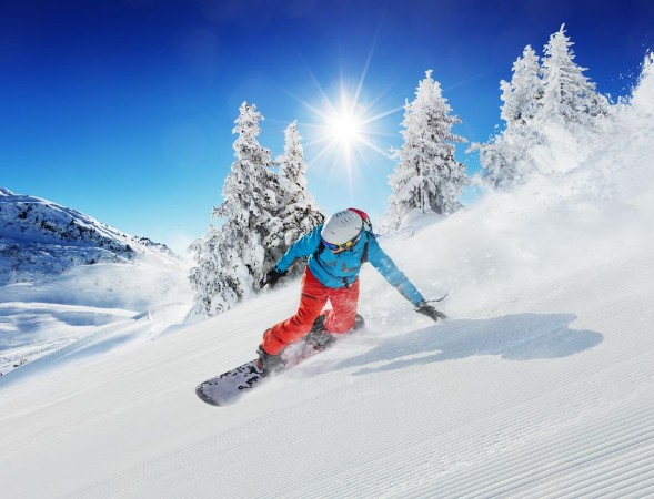 Afbeeldingen van Snowboarding in the Alps