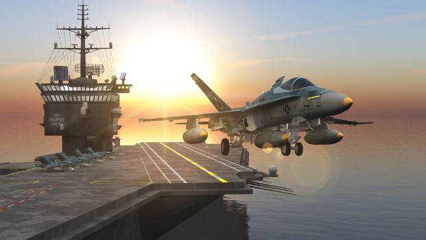 Picture of AIrcraft Carrier Takeoff
