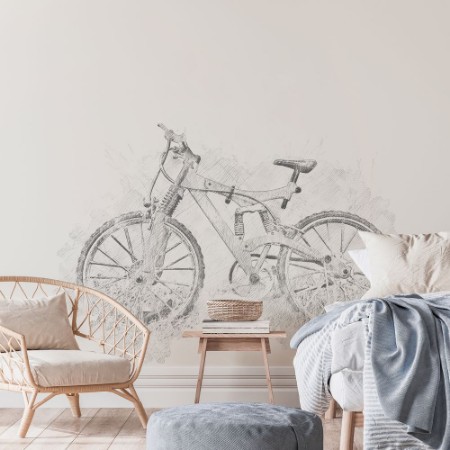 Bild på Abstract bicycle on watercolor background