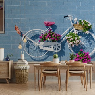 Afbeeldingen van Vintage Bicycle with Flower Cecoration