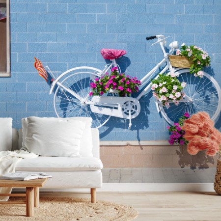 Image de Vélo vintage avec des fleurs