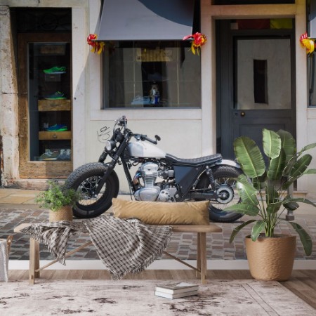 Afbeeldingen van Vintage motorfiets