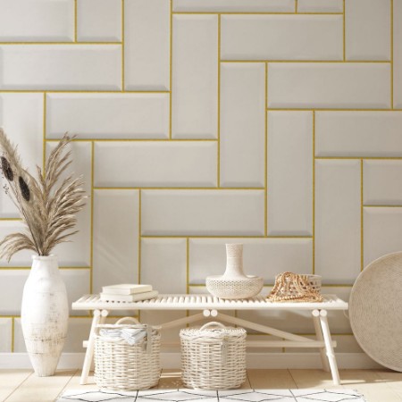 Picture of White Ceramic Brick Tile