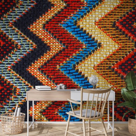 Afbeeldingen van Texture of Fabric with Traditional Mexican Pattern