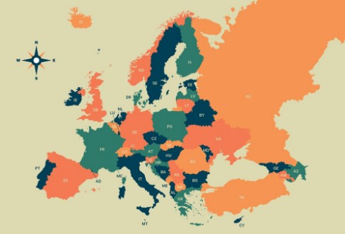 Afbeeldingen van Europe Vector Map