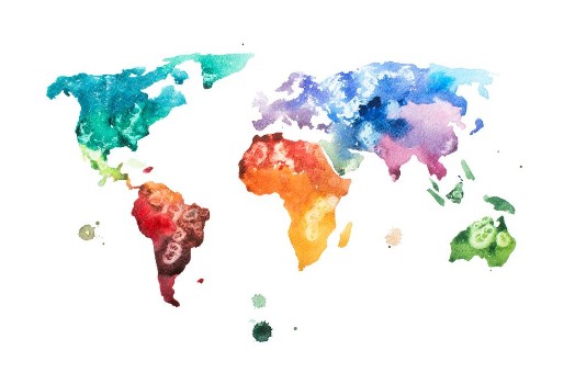 Picture of Watercolor World Map