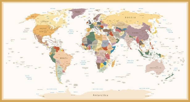 Afbeeldingen van Highly Detailed Political World Map