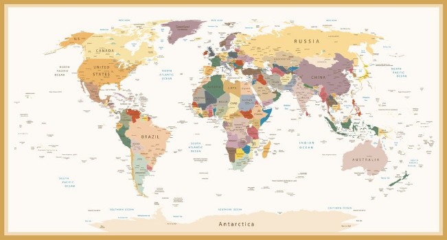 Bild på Highly Detailed Political World Map
