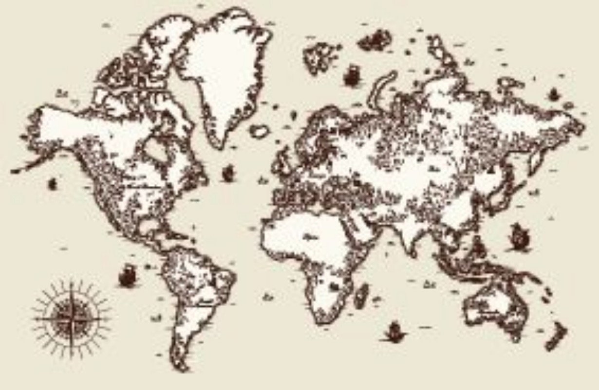 Afbeeldingen van Old World Map Physical