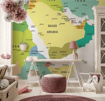 Bild på Middle East and Asia map