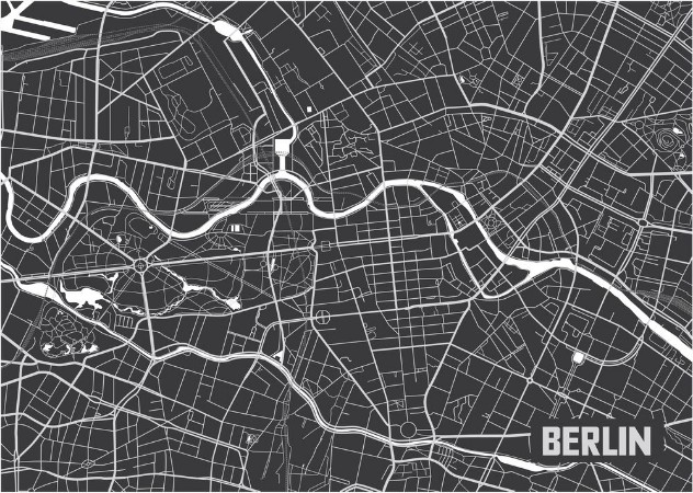 Bild på Minimalistic Berlin City Map