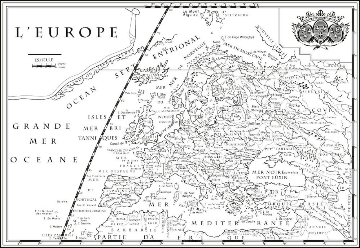 Picture of Old European map