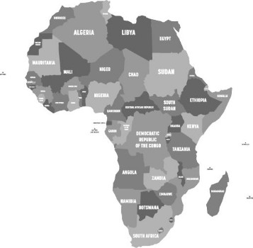 Bild på Map of Africa in Grey