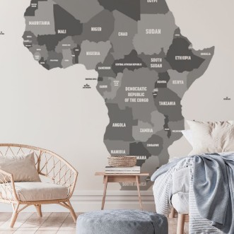 Afbeeldingen van Map of Africa in Grey