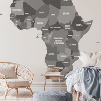 Picture of Map of Africa in Grey