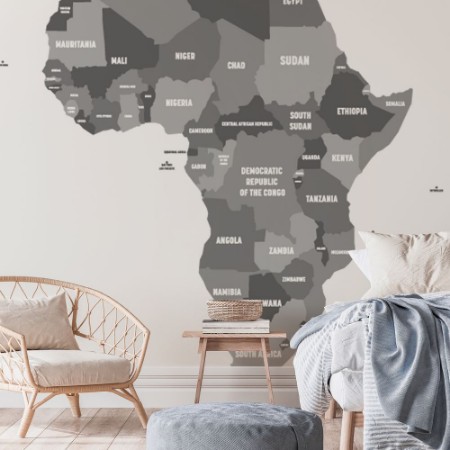 Afbeeldingen van Map of Africa in Grey