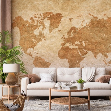 Image de Vintage Paper World Map