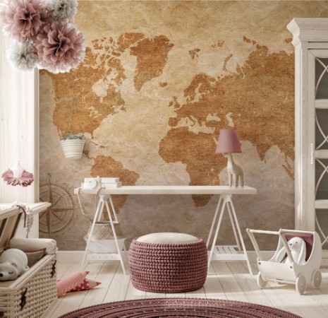 Picture of Vintage Paper World Map