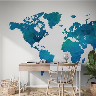 Picture of World map in Blue