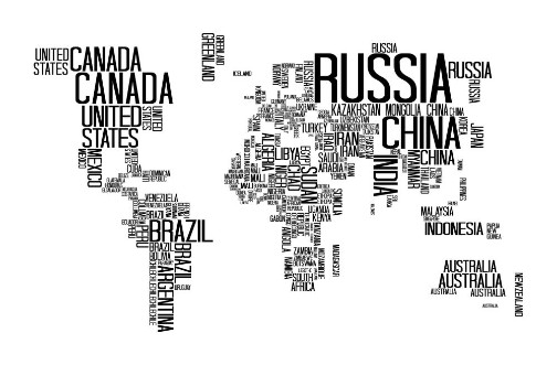 Afbeeldingen van World Map Typography