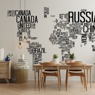 Picture of World Map Typography