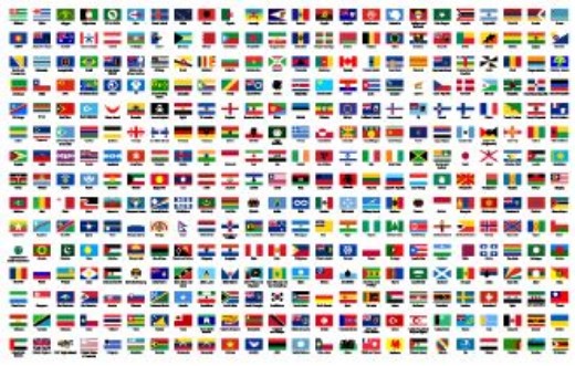 Picture of All National Flags of the World with Names