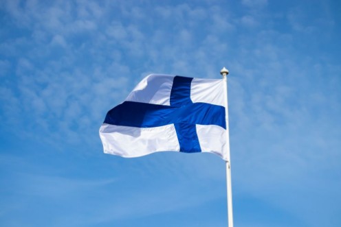 Afbeeldingen van Finnish Flag in the wind